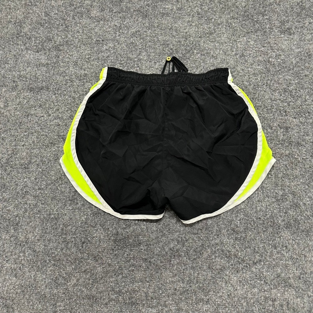 Nike Athletic Shorts Womens Size S Black Neon Yellow Dri-FIT Running Gym Active